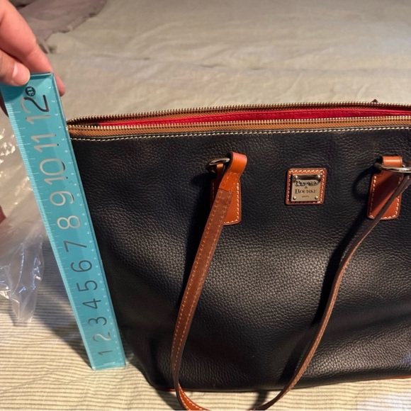 Dooney & Bourke Black Tote with Tan Accents - Picture 5 of 8